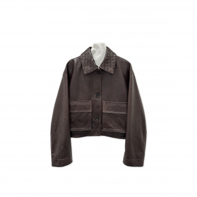 BOTTEGA VENETA SHORT LEATHER JACKET